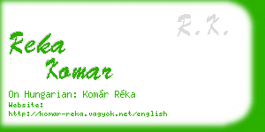 reka komar business card