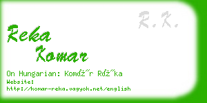 reka komar business card